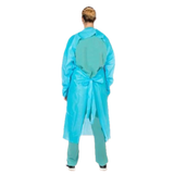 Blue LDPE 2 mil (Level 3) Isolation Gown Disposable / 10-Pack